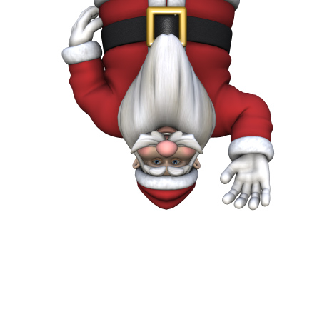 Santa von oben<br/>'Ho-Ho-Ho'