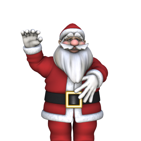 Santa mittel 'Ho-Ho-Ho,<br/> frohe Weihnachten ...'