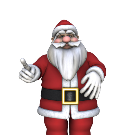Santa Zeigefinger mittel<br/>'Ho-Ho-Ho, frohe ...'
